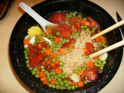 Ramen in broth